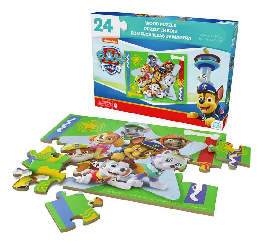 Paw Patrol Rompezabezas de Madera 24 Piezas